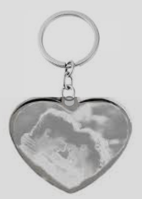 llavero de acero corazon